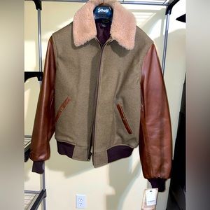 NWT Schott NYC Brown Aviator Jacket